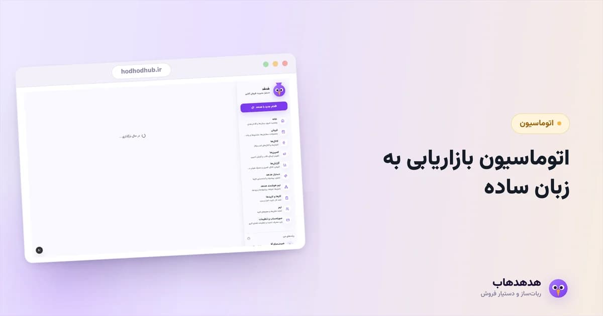 صفحه اتوماسیون هدهدهاب با جریان خودکار پیام خوش‌آمد تا بازگشت مشتری
