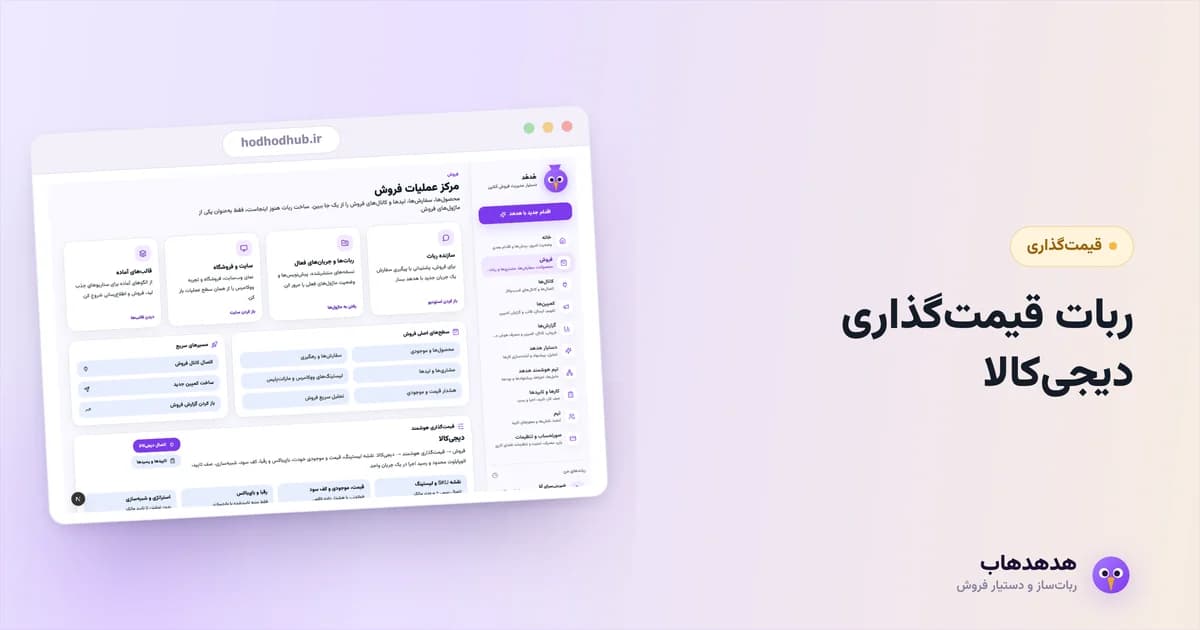جریان تایید قیمت ربات قیمت‌گذاری دیجی‌کالا در پنل هدهدهاب